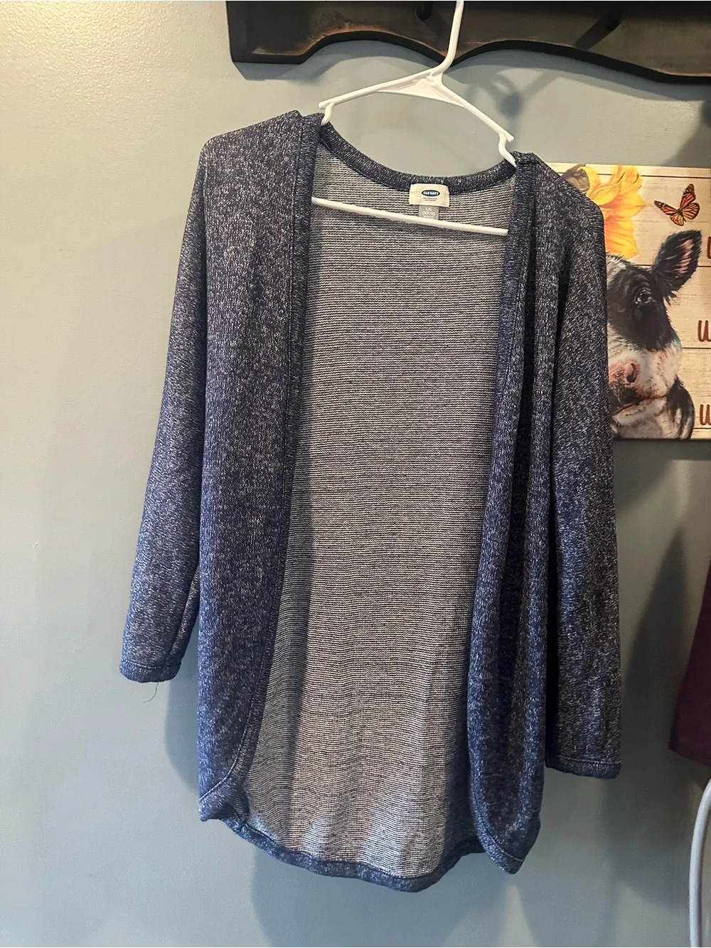 Old Navy Open-Front Navy Heather Cardigan Sweater